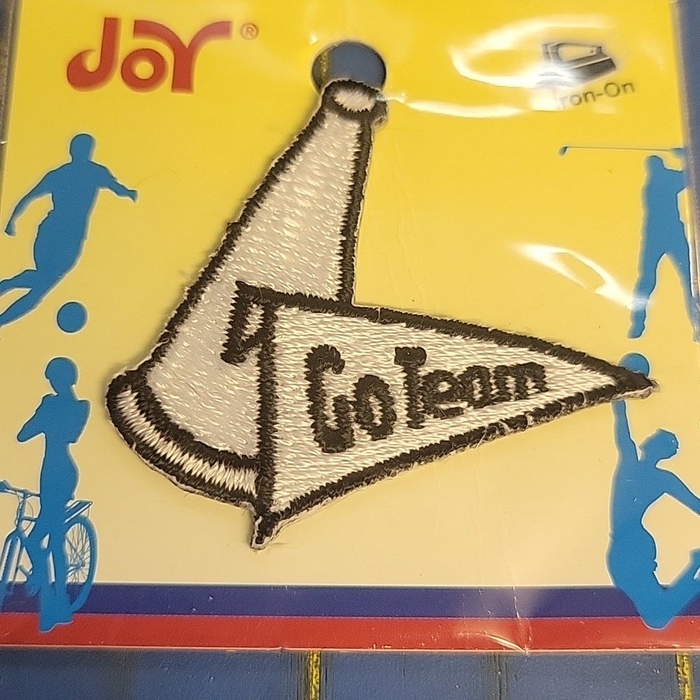 Megaohone Banner Cheer Embroidered 1.5" Iron On Patch New
